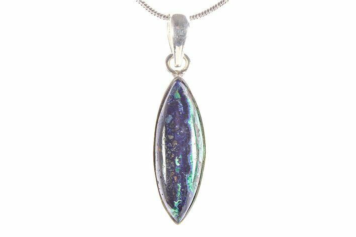 Stunning Malachite and Azurite Pendant - Sterling Silver #382503